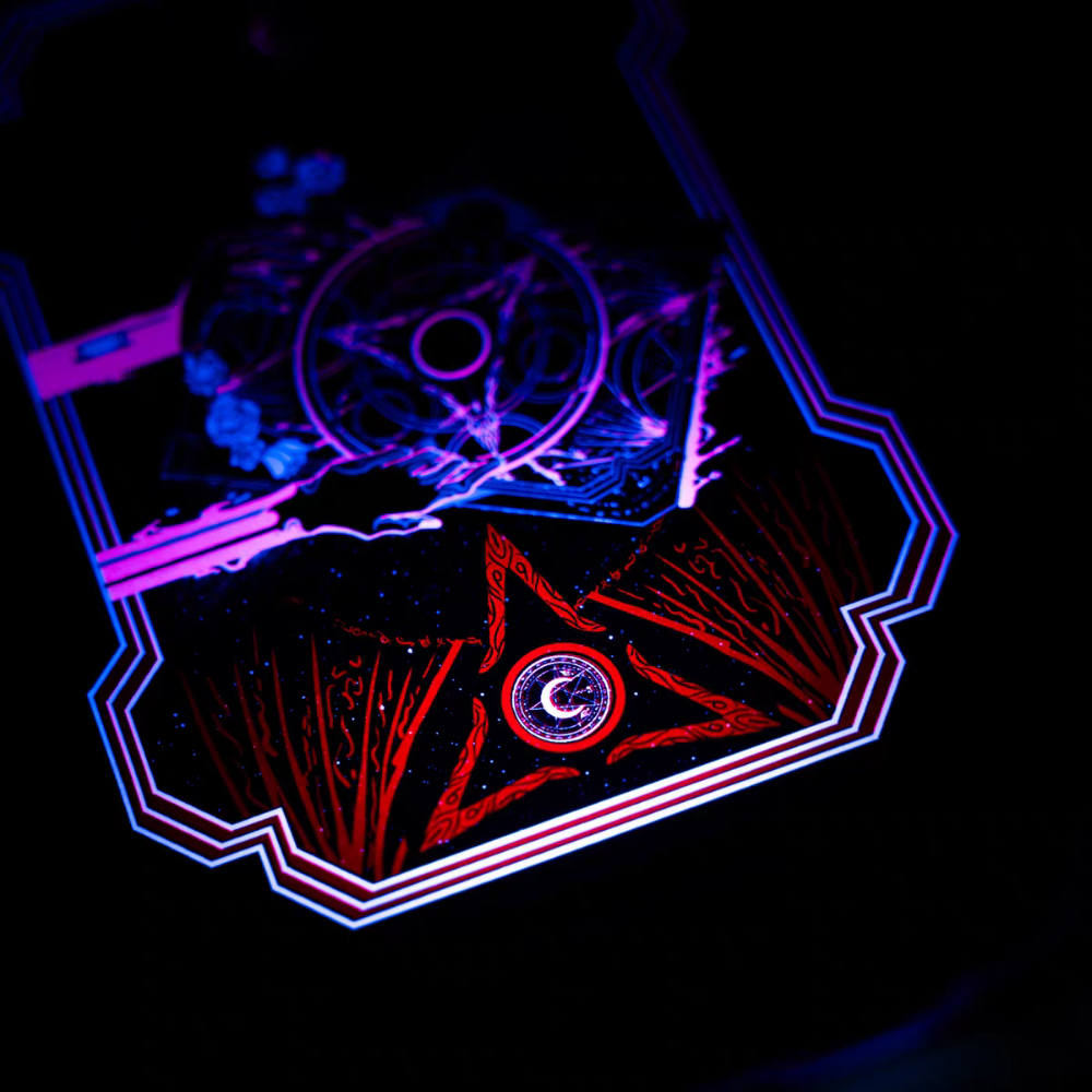 【千葉撲克】現貨 異質魔陣 XENOTHRY 燙金 螢光防偽油墨撲克牌 收藏牌 魔術 花切專用牌 單車牌 紙牌-細節圖8