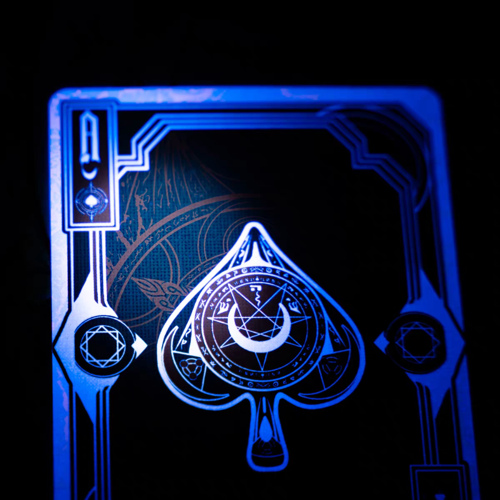 【千葉撲克】現貨 異質魔陣 XENOTHRY 燙金 螢光防偽油墨撲克牌 收藏牌 魔術 花切專用牌 單車牌 紙牌-細節圖3