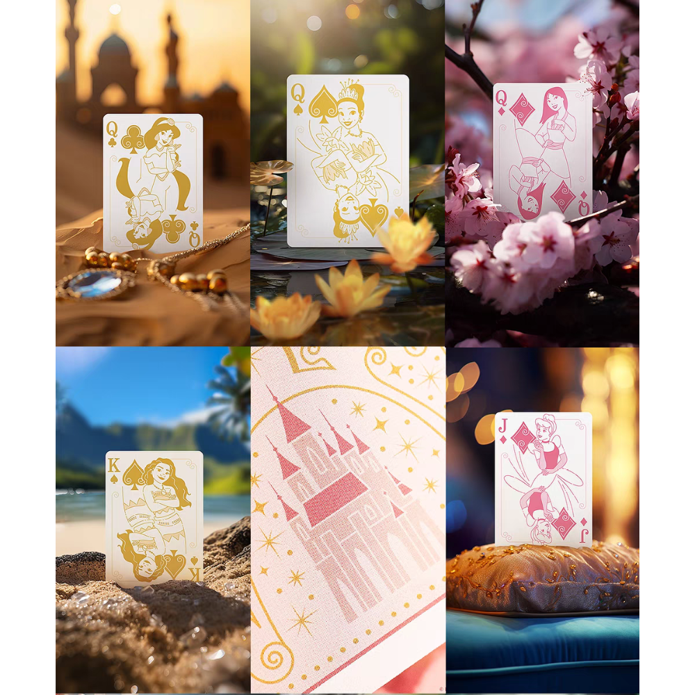 【千葉撲克】現貨 Bicycle Disney Princess 迪士尼 公主系列 城堡 花切 撲克牌 魔術 收藏 燙金-細節圖7