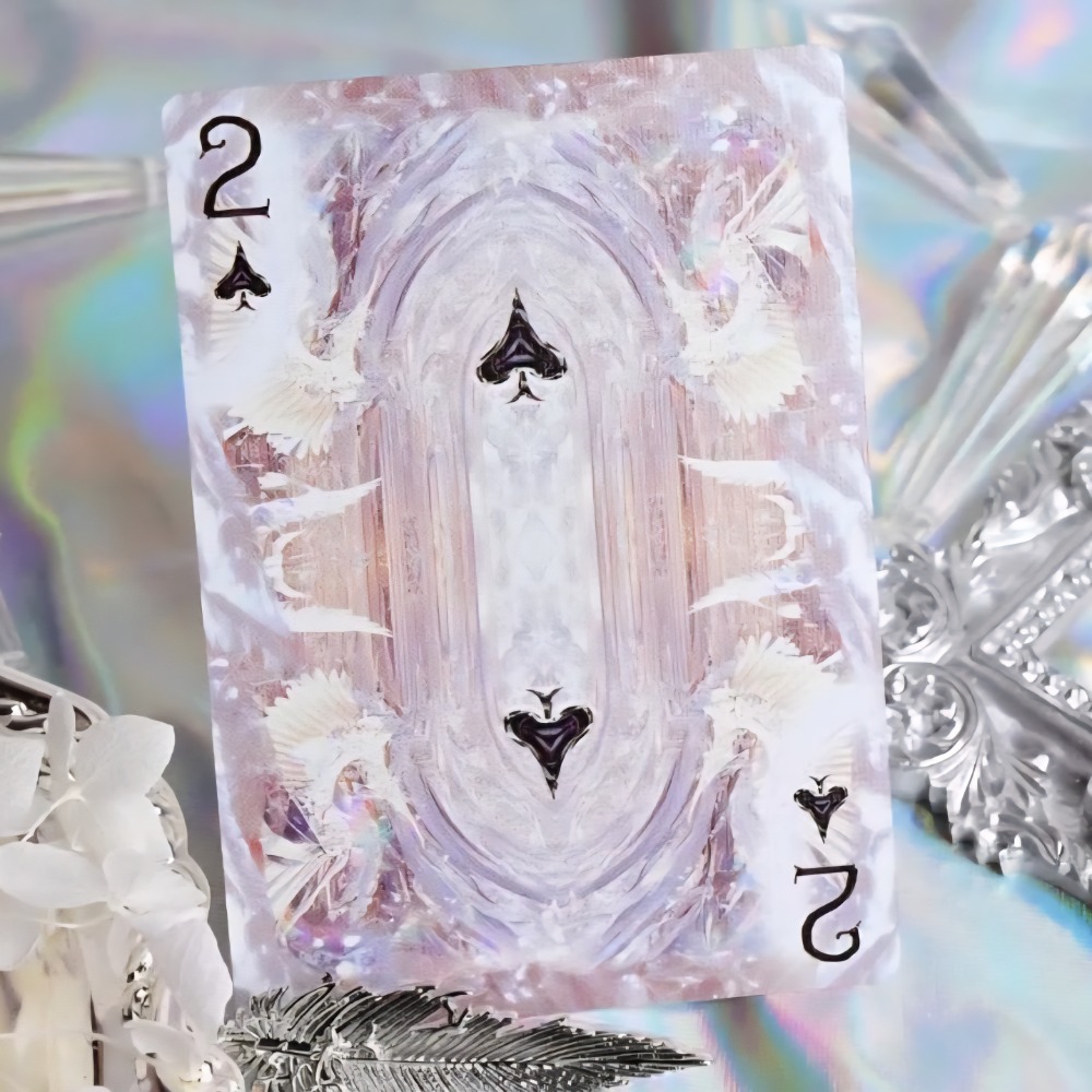 【千葉撲克】現貨 晶櫻機械 天使櫻 鐳射金屬工藝 撲克牌 限量1000 二次元 花切撲克牌 練習牌 收藏牌 魔術道具-細節圖4