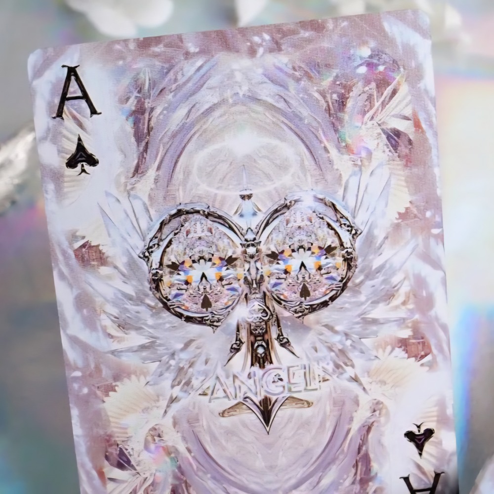 【千葉撲克】現貨 晶櫻機械 天使櫻 鐳射金屬工藝 撲克牌 限量1000 二次元 花切撲克牌 練習牌 收藏牌 魔術道具-細節圖5