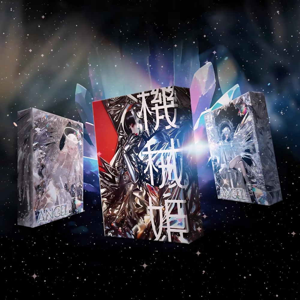 【千葉撲克】現貨 晶櫻機械 天使櫻 鐳射金屬工藝 撲克牌 限量1000 二次元 花切撲克牌 練習牌 收藏牌 魔術道具-細節圖9