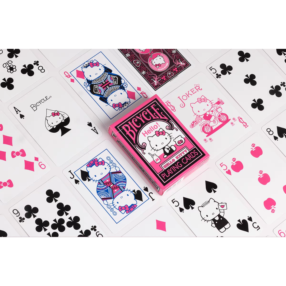 【千葉撲克】現貨 Bicycle x Hello kitty 正版聯名 撲克牌 凱蒂貓 花切練習 三麗鷗 卡通-細節圖2