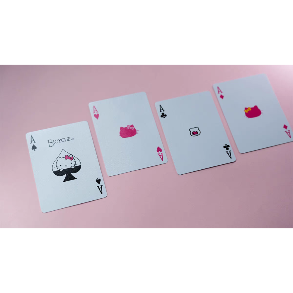 【千葉撲克】現貨 Bicycle x Hello kitty 正版聯名 撲克牌 凱蒂貓 花切練習 三麗鷗 卡通-細節圖6