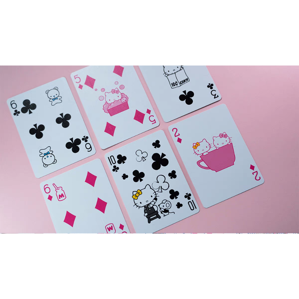 【千葉撲克】現貨 Bicycle x Hello kitty 正版聯名 撲克牌 凱蒂貓 花切練習 三麗鷗 卡通-細節圖7