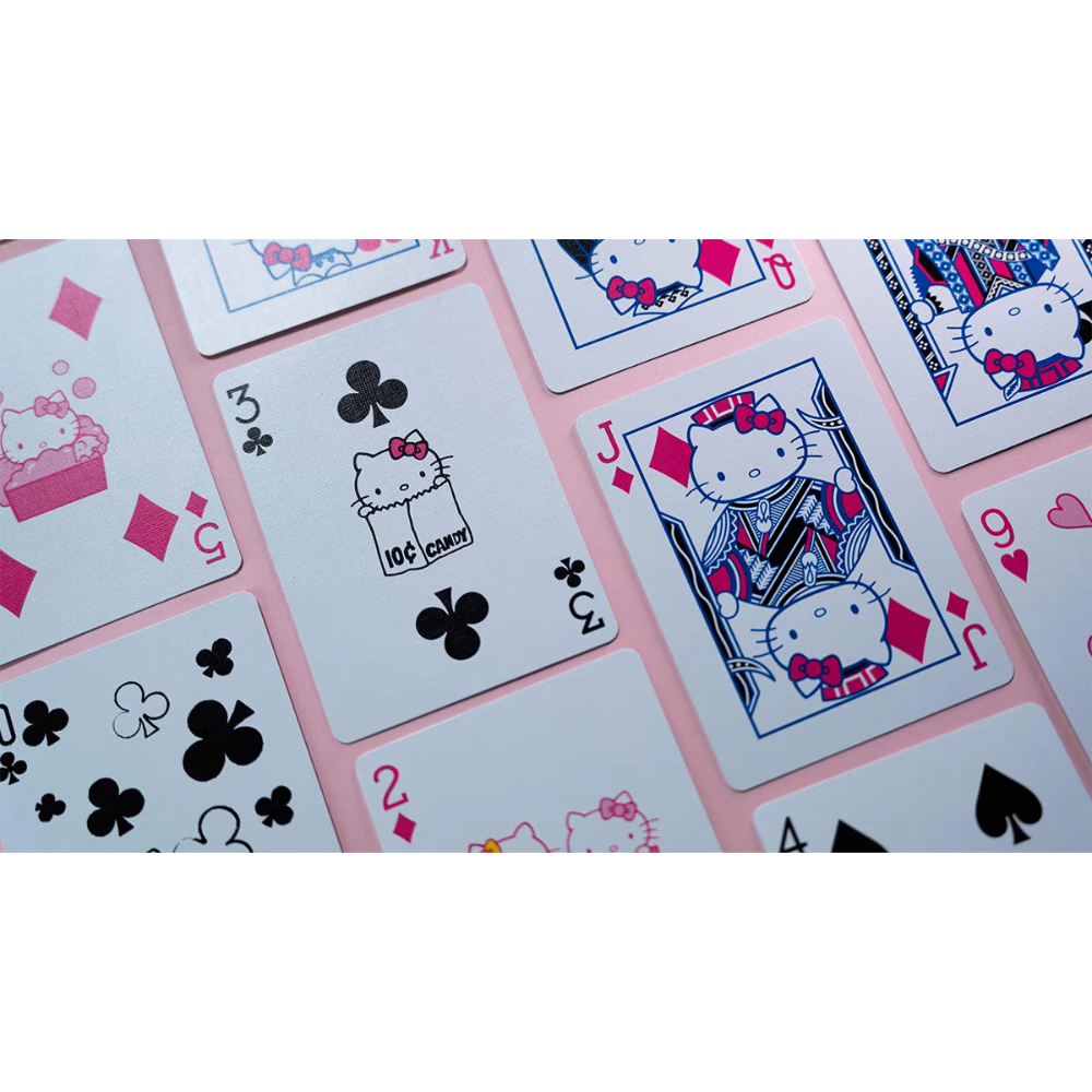【千葉撲克】現貨 Bicycle x Hello kitty 正版聯名 撲克牌 凱蒂貓 花切練習 三麗鷗 卡通-細節圖8