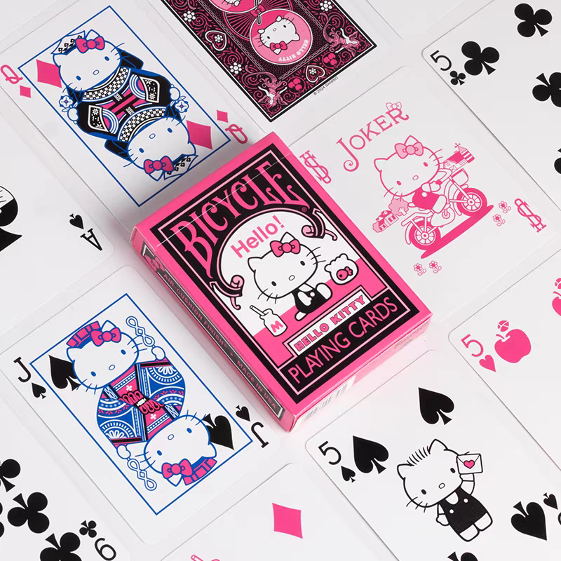【千葉撲克】現貨 Bicycle x Hello kitty 正版聯名 撲克牌 凱蒂貓 花切練習 三麗鷗 卡通-細節圖9