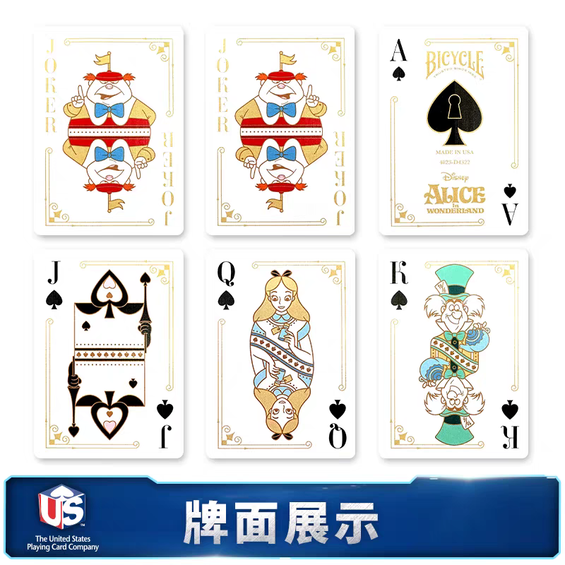 【千葉撲克】現貨 Bicycle 愛麗絲夢遊仙境 撲克牌 Alice in Wonderland uspcc 迪士尼-細節圖9