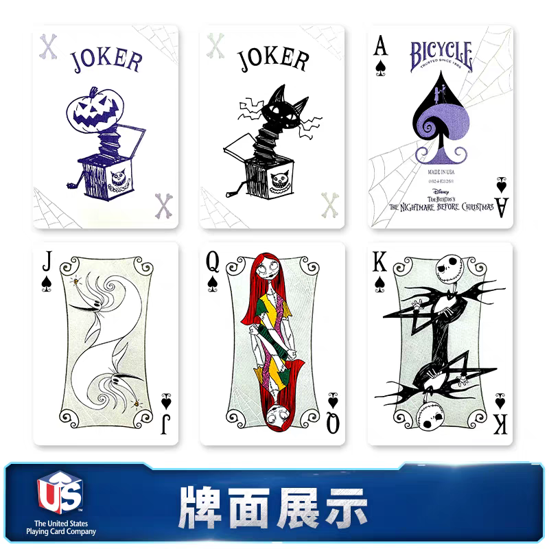 【千葉撲克】現貨 Bicycle 聖誕夜驚魂 撲克牌 迪士尼 聖誕驚魂夜 單車牌 uspcc 花切收藏牌 練習 魔術-細節圖4