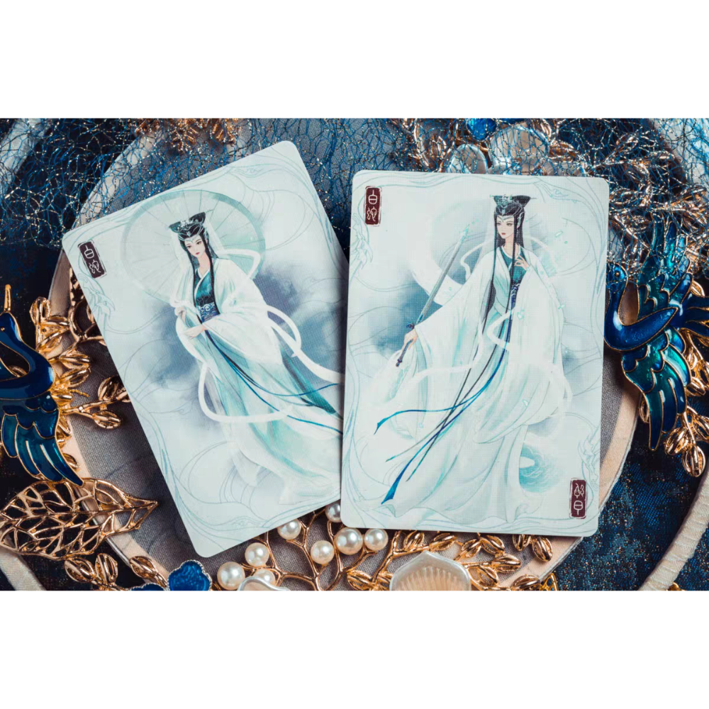 【千葉撲克】現貨 白蛇 撲克牌 限量收藏牌 蛇年 新年 古風 uspcc 花切練習 中國風 紙牌 花切專用牌 新年-細節圖10