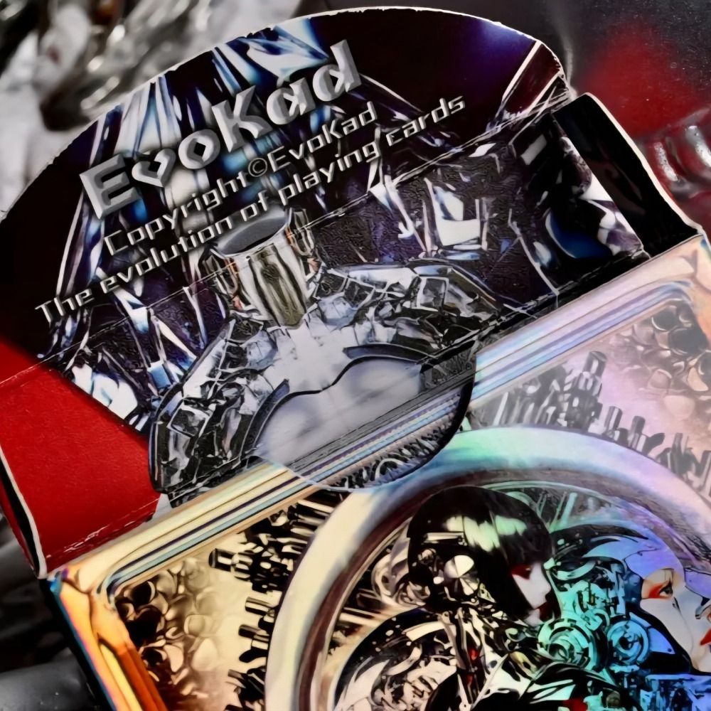 【千葉撲克】現貨 晶櫻機械 機械姬 鐳射金屬工藝撲克牌 限量1000 二次元 花切撲克牌 練習牌 收藏牌 魔術道具-細節圖8