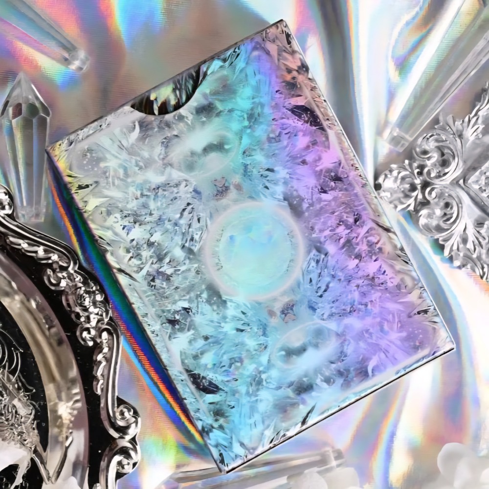 【千葉撲克】現貨 晶櫻機械 天使晶 鐳射金屬工藝撲克牌 限量1000 二次元 花切撲克牌 練習牌 收藏牌 魔術道具-細節圖2