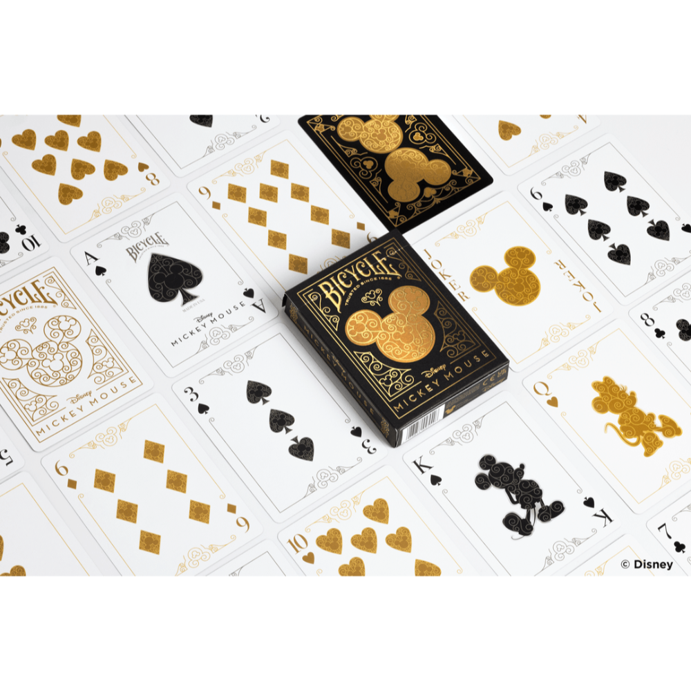 【千葉撲克】現貨 Bicycle 迪士尼米老鼠 撲克牌 米奇 黑金款 Black & Glod Miskey 收藏花切-細節圖6
