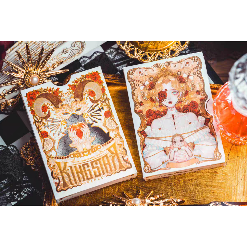 【千葉撲克】現貨 靜謐V3：雙生 絕美哥德爾風 撲克牌 Kingstar 收藏魔術 花切專用牌 禮物 紙牌 渡邊燙金-細節圖2