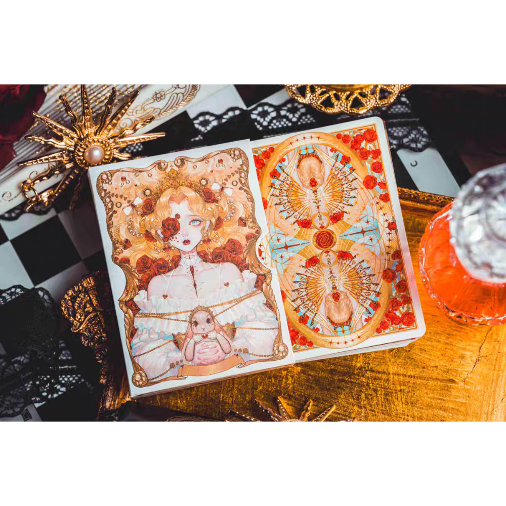 【千葉撲克】現貨 靜謐V3：雙生 絕美哥德爾風 撲克牌 Kingstar 收藏魔術 花切專用牌 禮物 紙牌 渡邊燙金-細節圖3