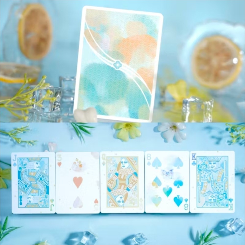 【千葉撲克】現貨 四季 浮雕燙金 撲克牌 限量500 春夏秋冬浮雕 練習牌 魔術 收藏牌 紙牌 uspcc 花切專用牌-細節圖6