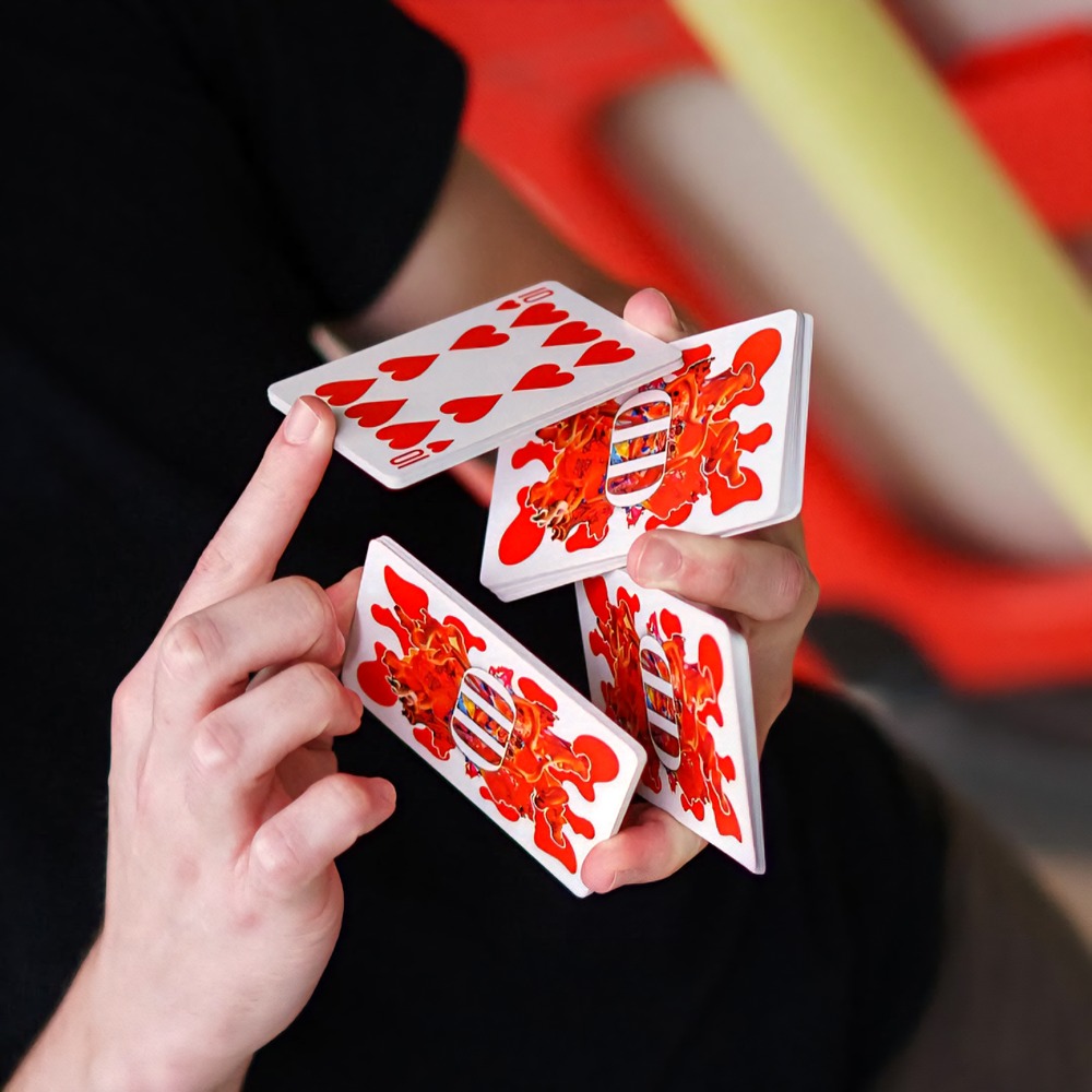 【千葉撲克】現貨 DG S&M 聯名 Dealersgrip 煙與鏡 DD撲克牌 紅色 藍色 魔術花切收藏 uspcc-細節圖7