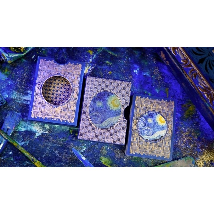 【千葉撲克】現貨 梵谷 星夜 限量2000 撲克牌 花切練習牌 梵高 魔術 收藏牌 紙牌 uspcc 花切專用牌 禮物-細節圖4