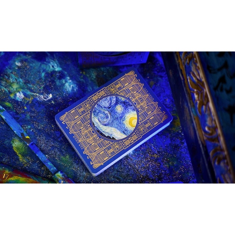【千葉撲克】現貨 梵谷 星夜 限量2000 撲克牌 花切練習牌 梵高 魔術 收藏牌 紙牌 uspcc 花切專用牌 禮物-細節圖5