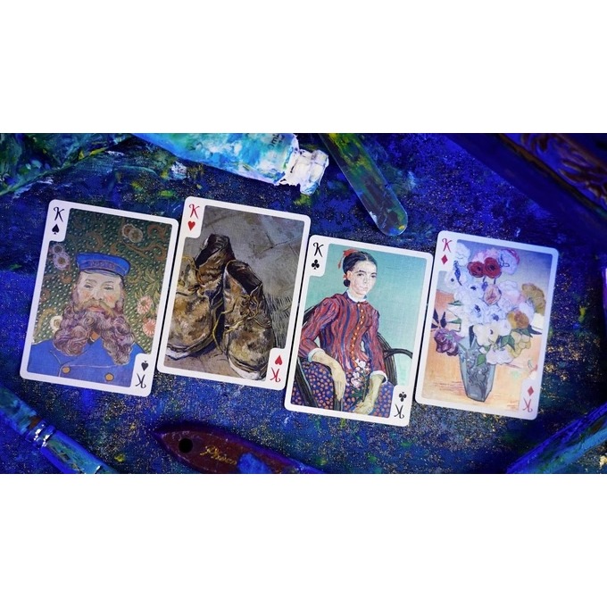 【千葉撲克】現貨 梵谷 星夜 限量2000 撲克牌 花切練習牌 梵高 魔術 收藏牌 紙牌 uspcc 花切專用牌 禮物-細節圖8