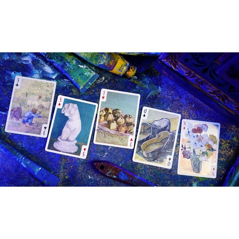 【千葉撲克】現貨 梵谷 星夜 限量2000 撲克牌 花切練習牌 梵高 魔術 收藏牌 紙牌 uspcc 花切專用牌 禮物-細節圖9