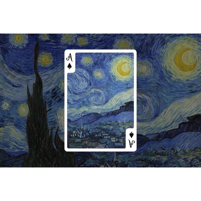 【千葉撲克】現貨 梵谷 星夜 限量2000 撲克牌 花切練習牌 梵高 魔術 收藏牌 紙牌 uspcc 花切專用牌 禮物-細節圖10