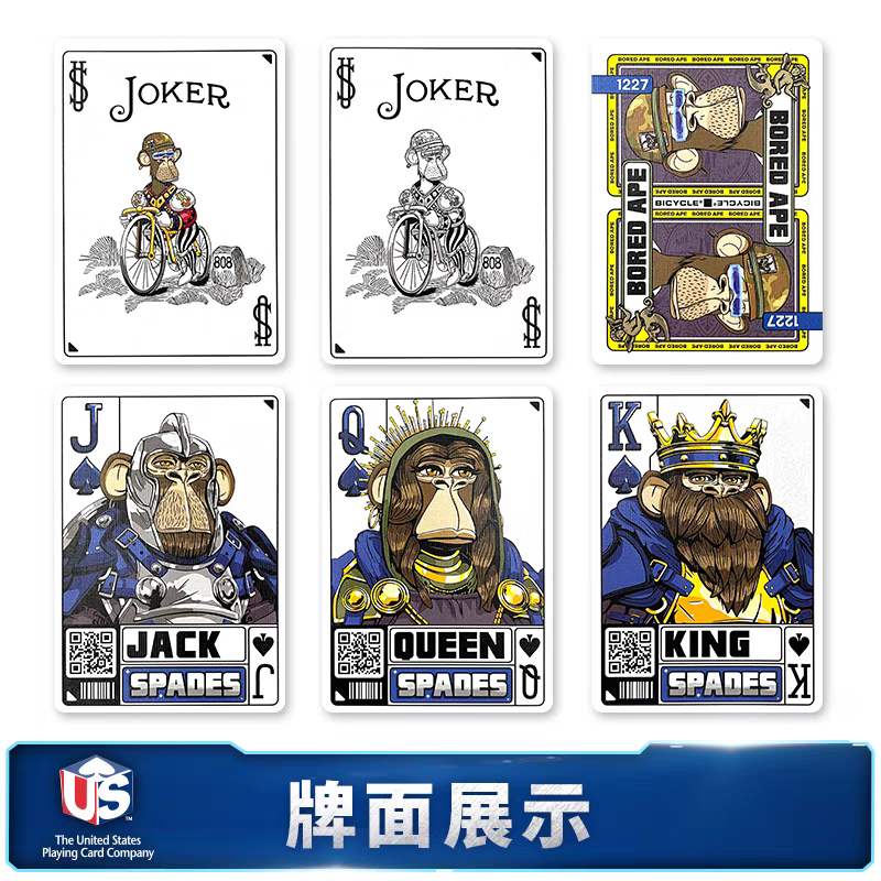 【千葉撲克】現貨 Bicycle 無聊猿 Bored Ape 撲克牌 單車牌 USPCC 收藏牌 花切 練習牌 魔術-細節圖6