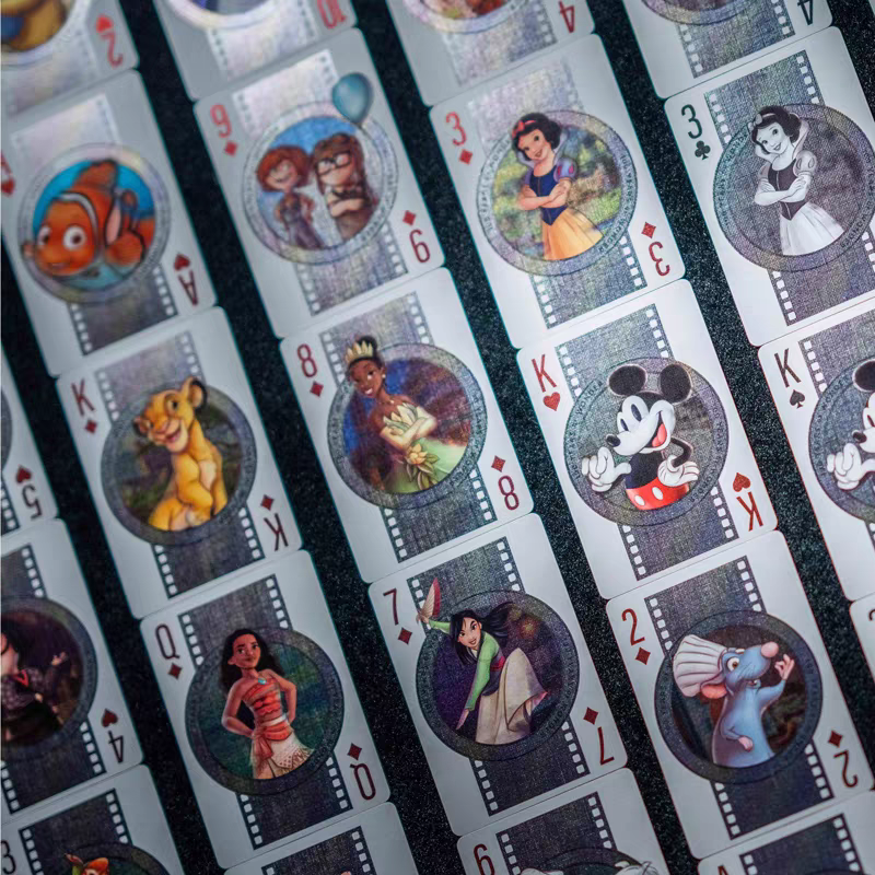 【千葉撲克】現貨 Bicycle 迪士尼 100周年 Disney 撲克牌 鐳射燙金花切練習牌 米奇米老鼠 收藏魔術紙牌-細節圖5