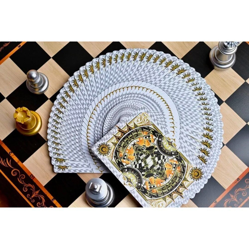 【千葉撲克】現貨 魔幻棋盤 雙層牌盒 限量2000 收藏牌 魔術 花切專用牌 撲克牌 禮物 紙牌 uspcc 渡邊燙金-細節圖8