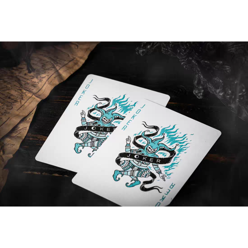 【千葉撲克】現貨 666 v4 藍青冷燙工藝 撲克牌 帶限量獨立編號 魔術 收藏牌 花切專用牌 禮物 紙牌 uspcc-細節圖5