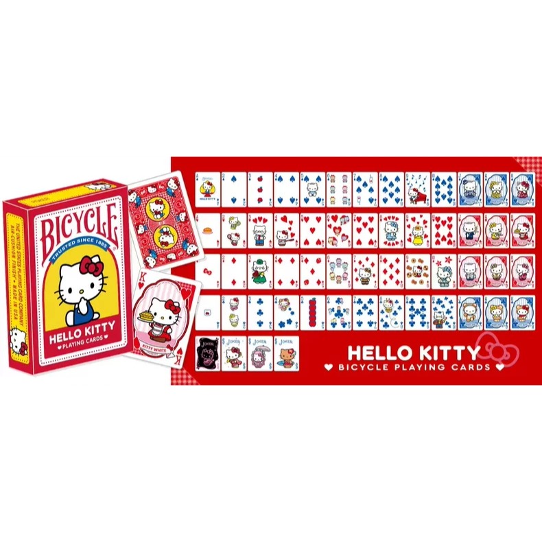 【千葉撲克】現貨 Bicycle x Hello kitty 凱蒂貓 最新款 收藏牌 魔術 花切專用牌 紙牌 uspcc-細節圖3