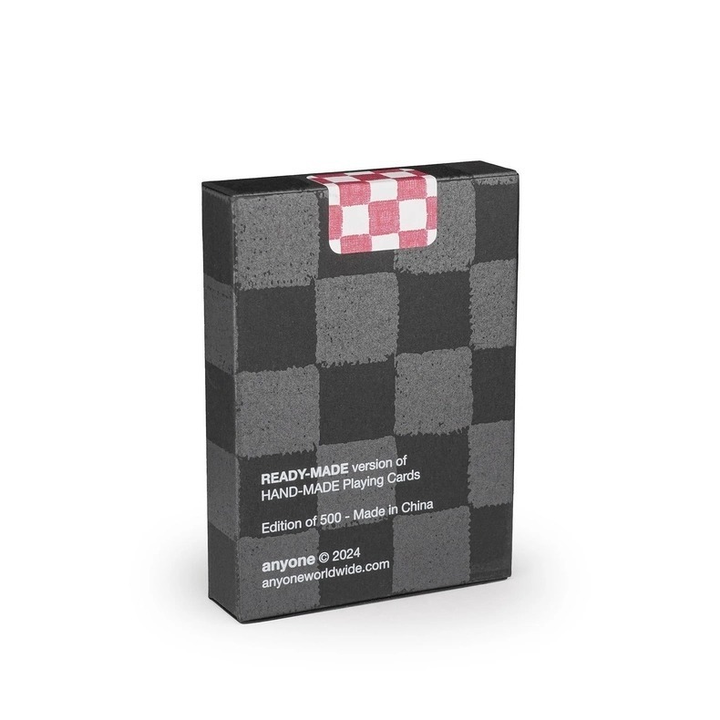 【千葉撲克】現貨 Anyone 手繪棋盤 A1 撲克牌 限量500 洋紅 黑白 魔術收藏 紙牌 uspcc 花切專屬牌-細節圖2