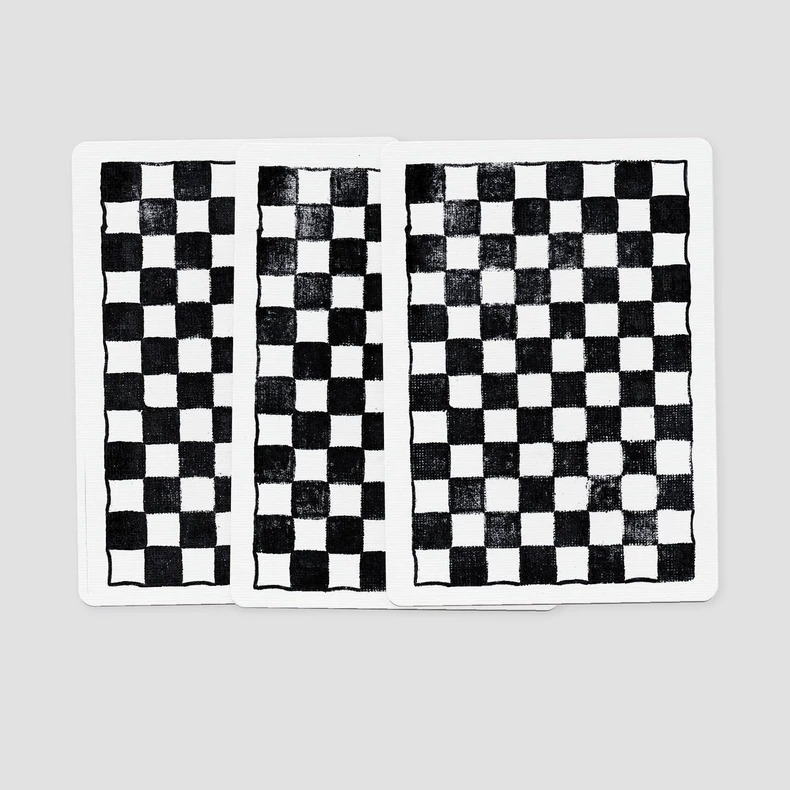 【千葉撲克】現貨 Anyone 手繪棋盤 A1 撲克牌 限量500 洋紅 黑白 魔術收藏 紙牌 uspcc 花切專屬牌-細節圖8