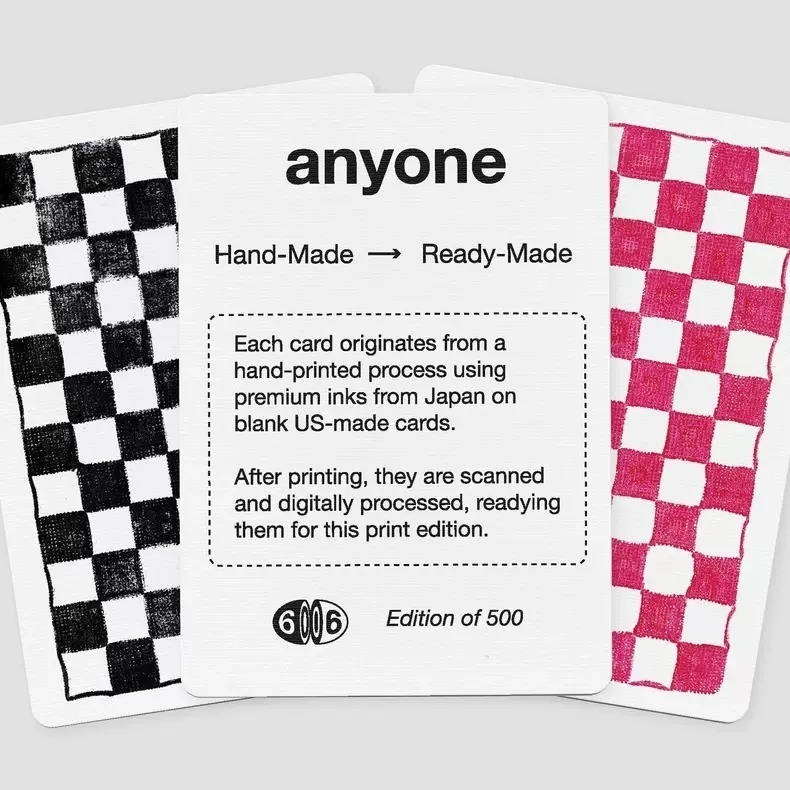 【千葉撲克】現貨 Anyone 手繪棋盤 A1 撲克牌 限量500 洋紅 黑白 魔術收藏 紙牌 uspcc 花切專屬牌-細節圖10