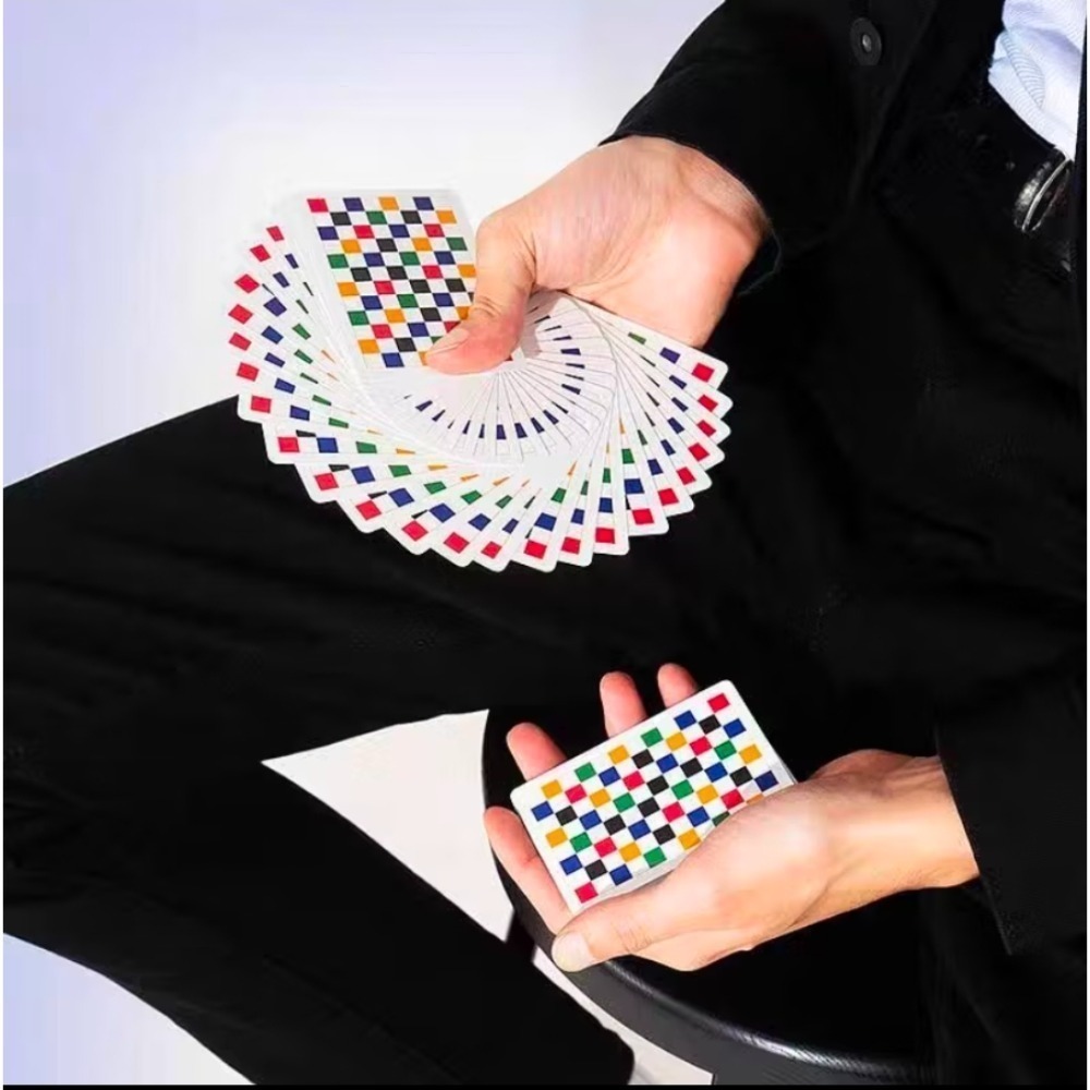 【千葉撲克】現貨 Anyone 彩色棋盤 A1 花切練習牌 魔術道具 收藏牌 紙牌 uspcc 花切專用牌 禮物 撲克牌-細節圖2