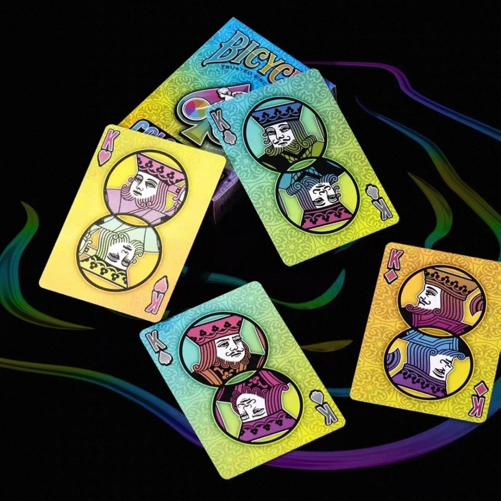 【千葉撲克】現貨 Bicycle Colorluxe 彩虹奢華至尊版 單車牌 收藏牌 魔術 花切專用牌 禮物 撲克牌-細節圖8