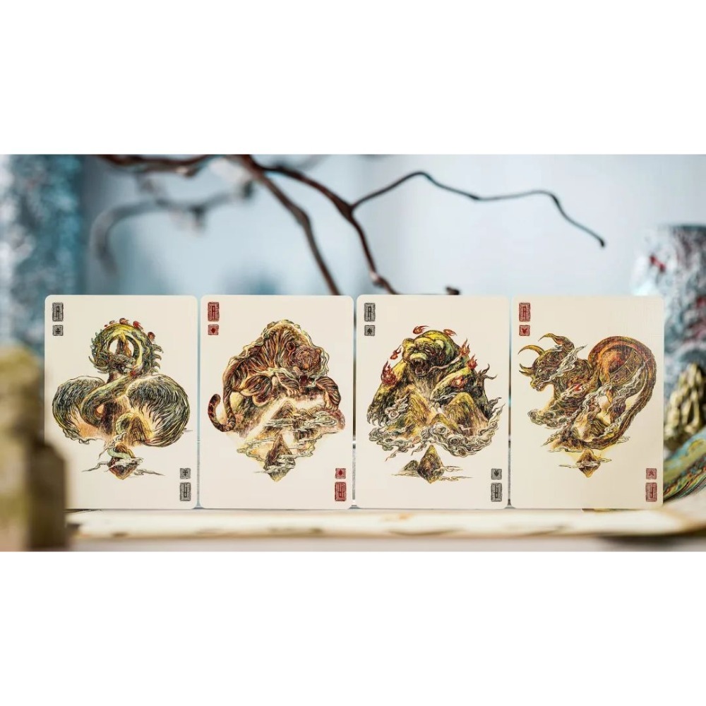 【千葉撲克】現貨 山海v2 古風典藏撲克牌 ARK撲克 四段屏風水墨 翻頁動畫 魔術 收藏牌 花切專用牌 紙牌 撲克牌-細節圖6
