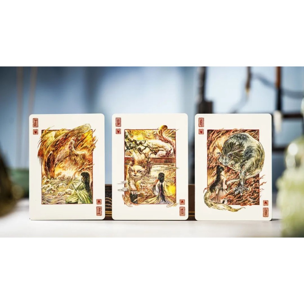 【千葉撲克】現貨 山海v2 古風典藏撲克牌 ARK撲克 四段屏風水墨 翻頁動畫 魔術 收藏牌 花切專用牌 紙牌 撲克牌-細節圖7