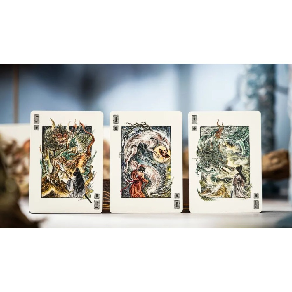 【千葉撲克】現貨 山海v2 古風典藏撲克牌 ARK撲克 四段屏風水墨 翻頁動畫 魔術 收藏牌 花切專用牌 紙牌 撲克牌-細節圖8