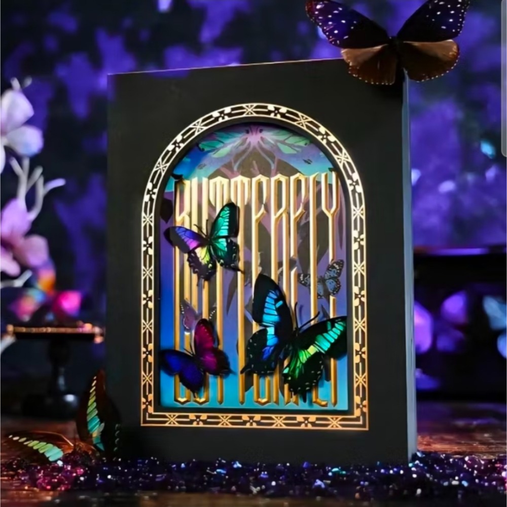 【千葉撲克】現貨 蝴蝶 Butterfly 金邊收藏禮盒 冷燙限量撲克牌 鏤空立體牌盒 Tcc 魔術收藏 撲克牌 禮物-細節圖3