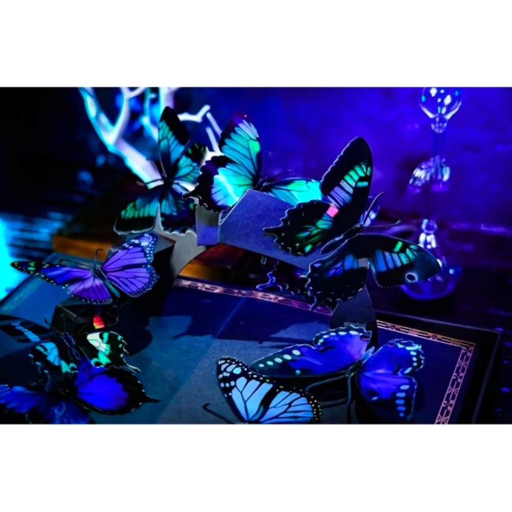 【千葉撲克】現貨 蝴蝶 Butterfly 金邊收藏禮盒 冷燙限量撲克牌 鏤空立體牌盒 Tcc 魔術收藏 撲克牌 禮物-細節圖4