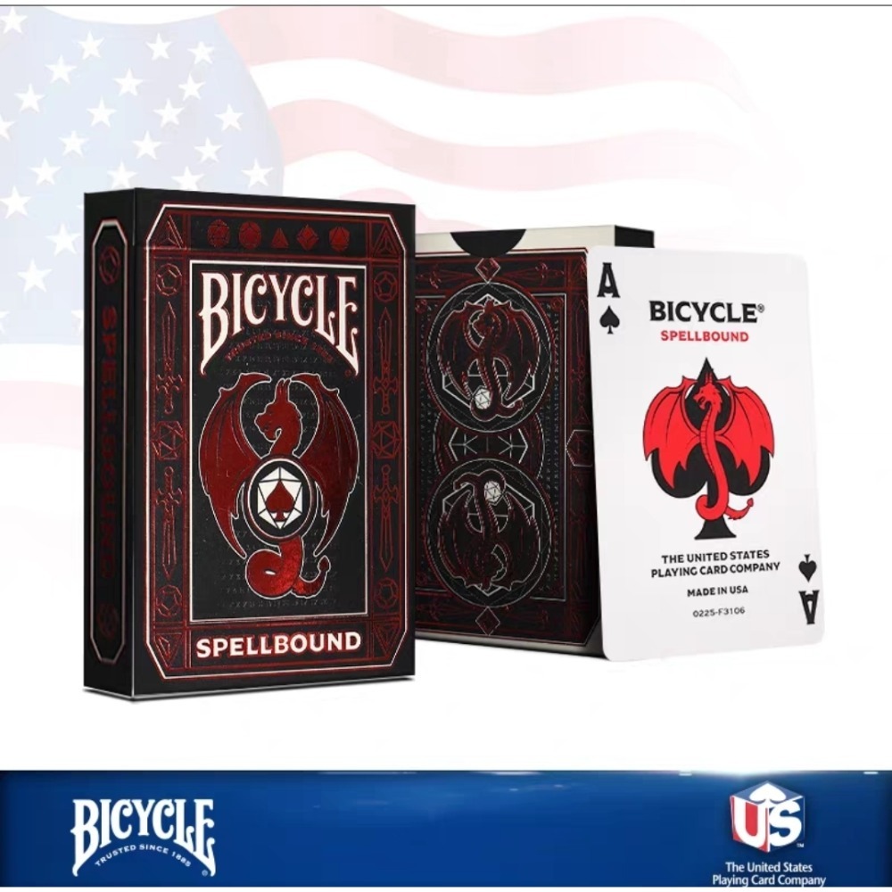 【千葉撲克】現貨 Bicycle 魔法咒語 spellbound 紅龍 撲克牌 魔術 收藏牌 花切專用牌 禮物 龍牌-細節圖5