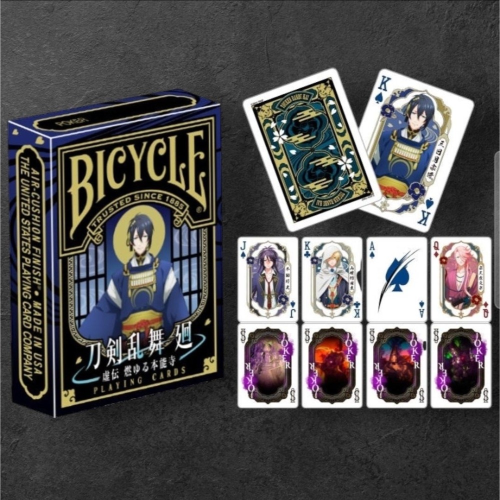 【千葉撲克】現貨 Bicycle x 刀劍亂舞 撲克牌 聯名撲克牌 日本正版 動漫 漫畫 花切魔術練習牌 周邊 谷子-細節圖5