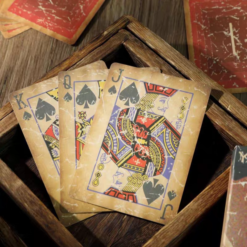 【千葉撲克】現貨 X1復古紅藍 火燒牌 收藏牌 魔術 花切專用牌 單車牌 禮物 紙牌 uspcc 渡邊燙金 練習牌-細節圖11