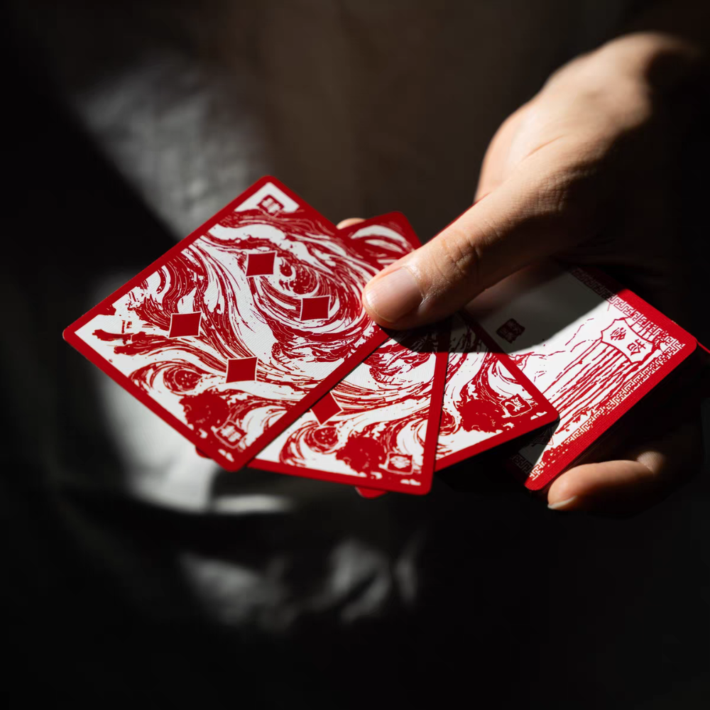 【千葉撲克】現貨 東方之海 三色燙金 金屬油墨工藝 收藏牌 魔術 花切專用牌 單車牌 禮物 紙牌 uspcc 渡邊燙金-細節圖7