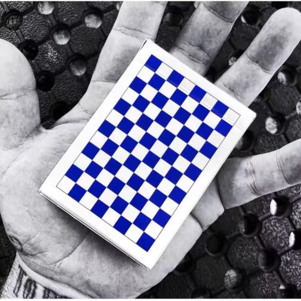 【千葉撲克】現貨 Anyone-forever checkerboard anyone 藍棋盤 棋盤撲克牌 A1撲克牌-細節圖3