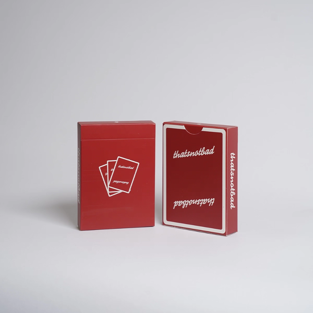 【千葉撲克】現貨 Thatsnotbad LOGO 紅色款 Essentials 基礎 花切撲克牌 練習牌 收藏牌 紙牌-細節圖2