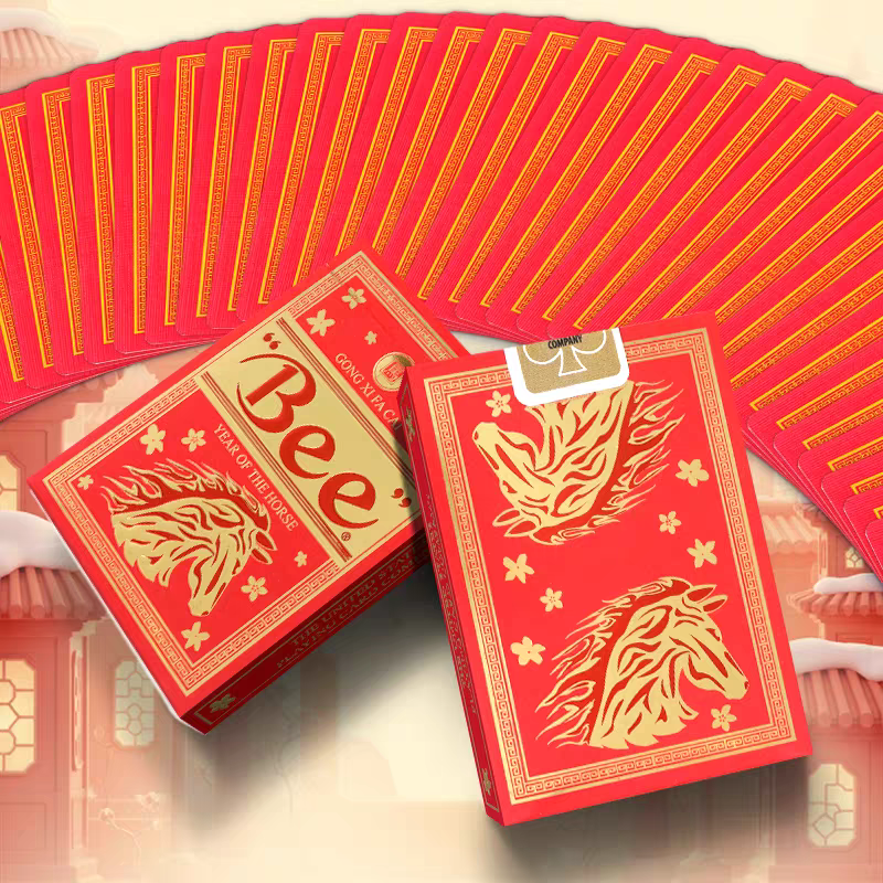 【千葉撲克】現貨 馬年特別款 Bee 蜜蜂牌 2026 收藏牌 魔術 花切專用牌 單車牌 禮物 紙牌 uspcc 渡邊-細節圖9