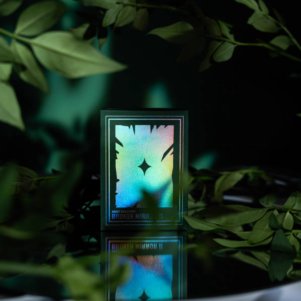 【千葉撲克】現貨 碎鏡 v2 限量1800 broken mirror 樹梢矗立於穹頂之上 綠 收藏牌 魔術 花切專用牌-細節圖2