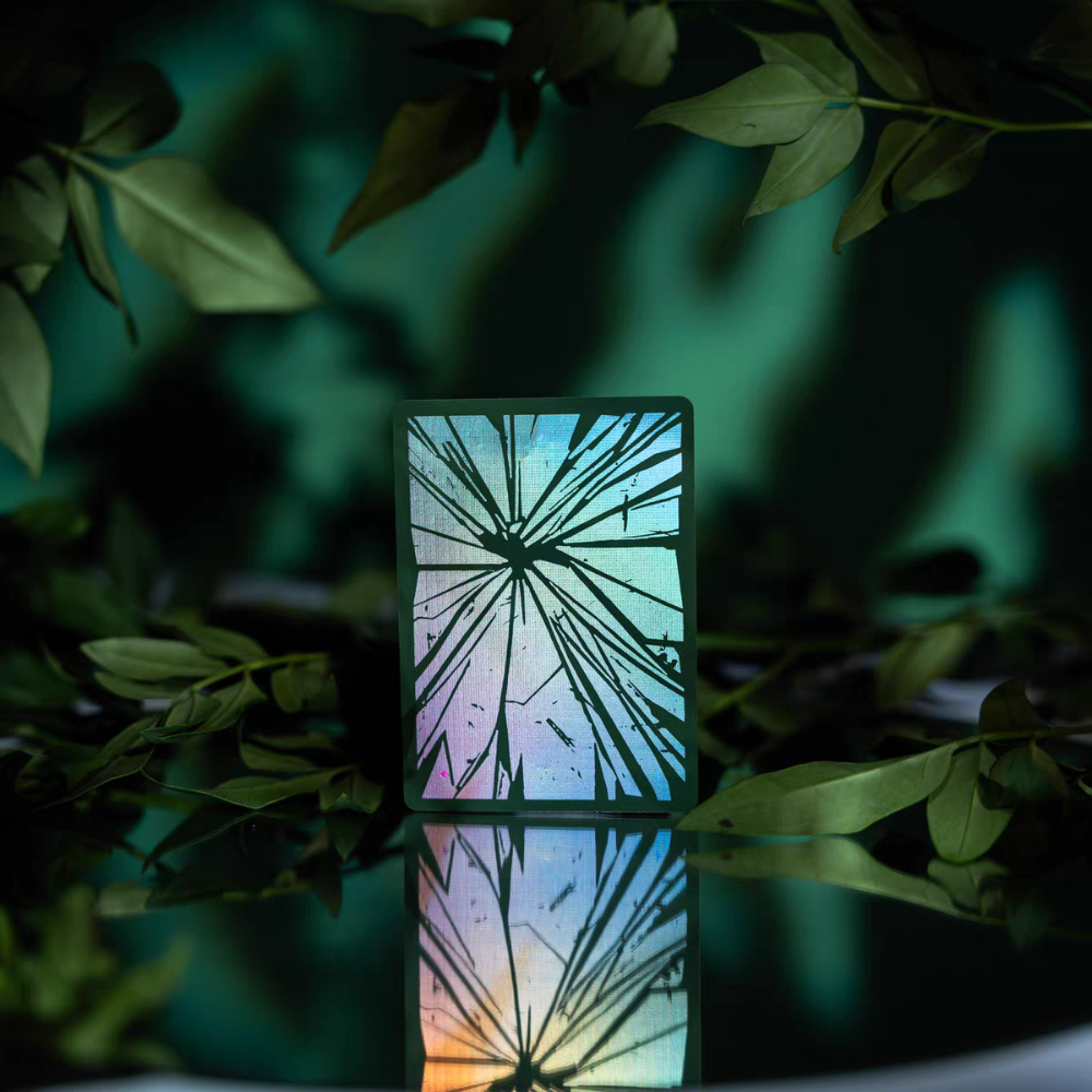 【千葉撲克】現貨 碎鏡 v2 限量1800 broken mirror 樹梢矗立於穹頂之上 綠 收藏牌 魔術 花切專用牌-細節圖3